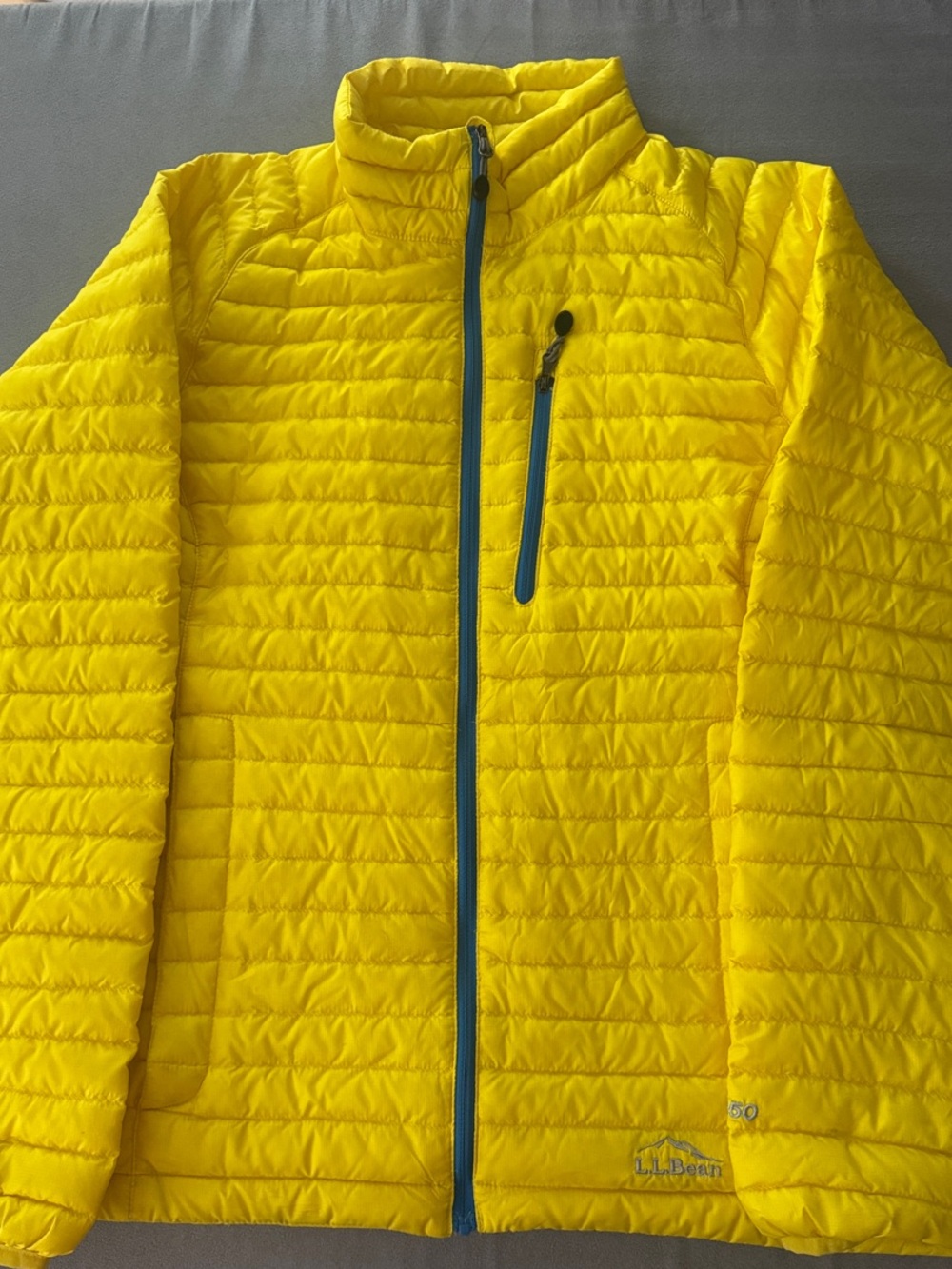L.L. Bean Men's Yellow Quilted Packable Puffer Jacket